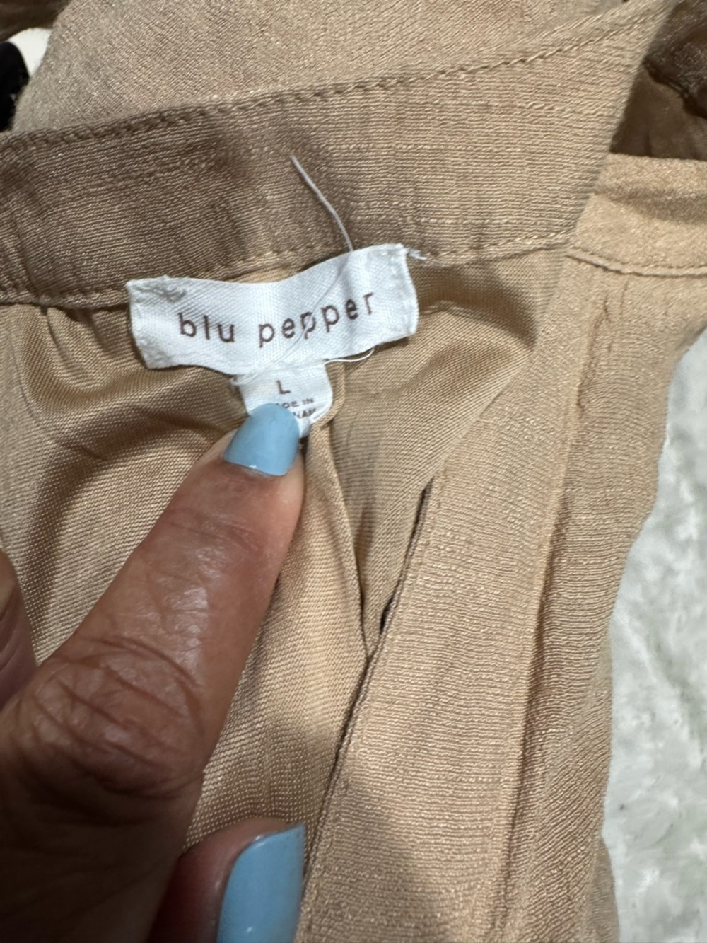 Blu Pepper Tan Long Sleeve Mini  Dress Free Culture Clothing - Picture 10 of 13